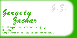 gergely zachar business card
